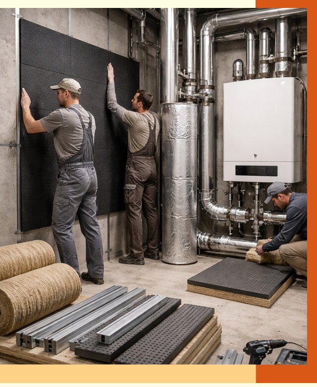 Шумоизоляция котельной в Минусинске от 6605 руб. под ключ | Профессиональная звукоизоляция — ТепломастерМнс