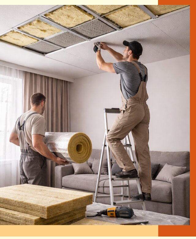 Шумоизоляция потолка в Минусинске от 2286 руб. под ключ | Профессионально — ТепломастерМнс