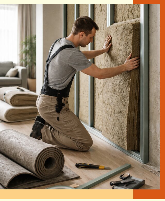 Шумоизоляция перегородок в Минусинске от 1677 руб. за м2 — ТепломастерМнс