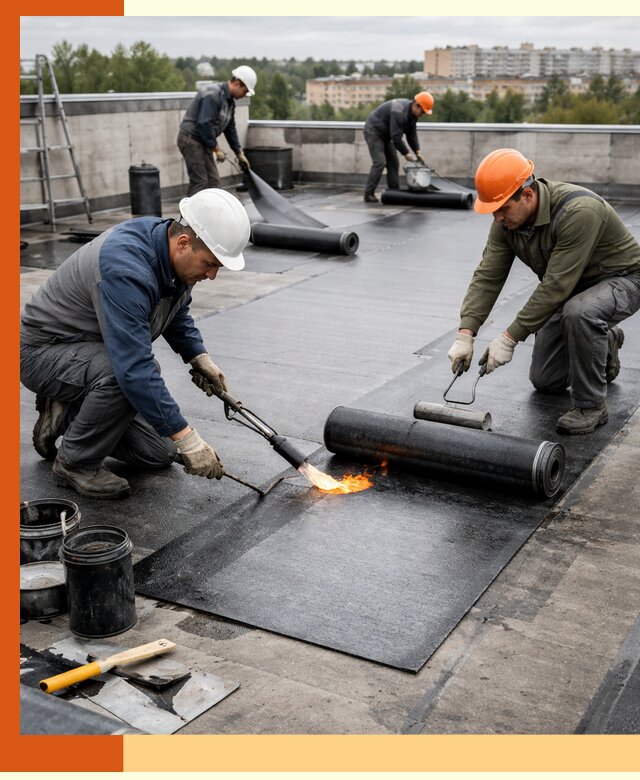 Профессиональная гидроизоляция плоской кровли в Минусинске