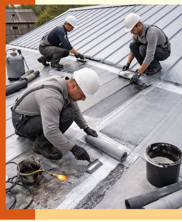 Гидроизоляция металлической кровли с гарантией в Минусинске