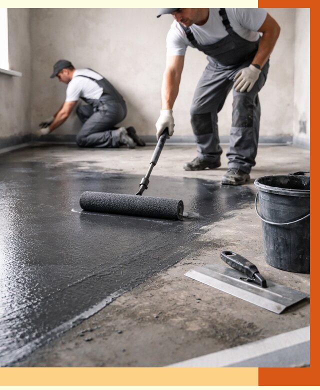 Профессиональная гидроизоляция пола в Минусинске от 8637 руб. под ключ | ТепломастерМнс
