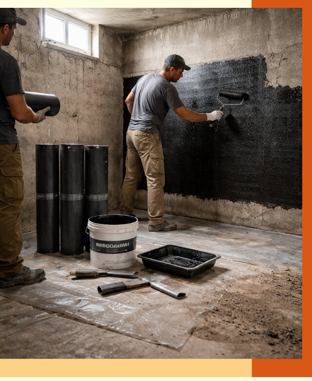 Гидроизоляция подвала в Минусинске от 3556 руб. под ключ | Профессионально — ТепломастерМнс
