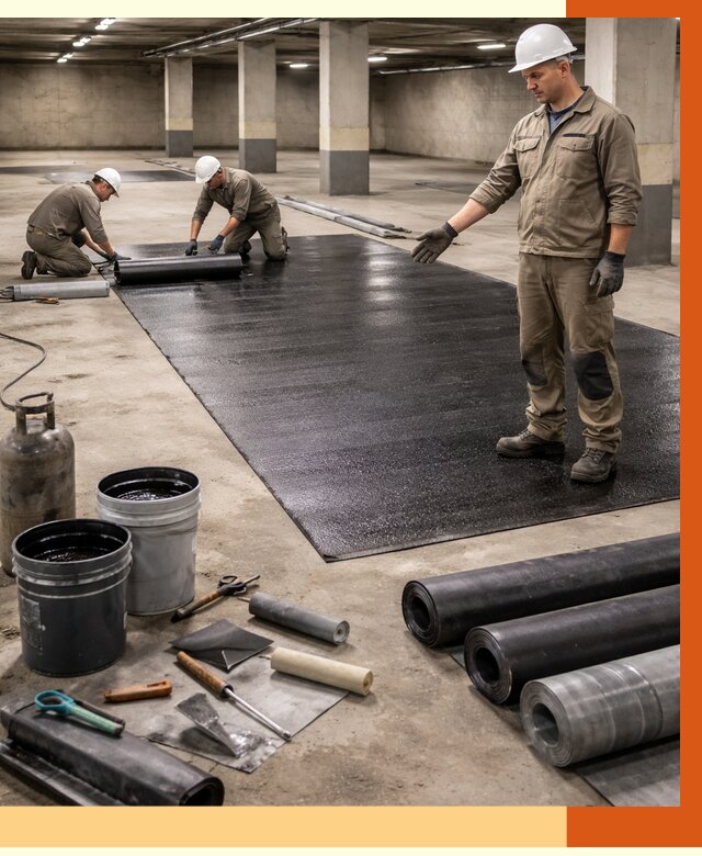 Гидроизоляция паркинга в Минусинске от 1219 руб/м² — профессиональная защита | ТепломастерМнс