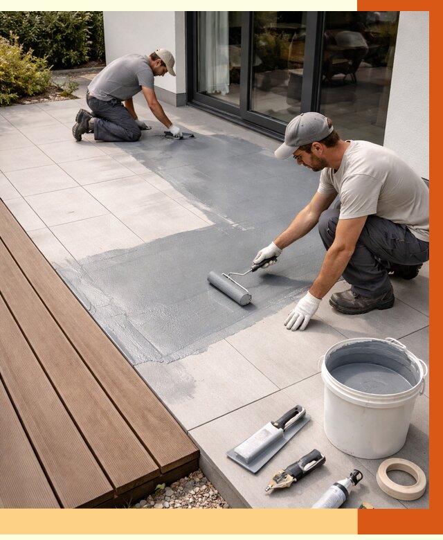 Гидроизоляция террасы в Минусинске под ключ от 7621 руб./м² | ТепломастерМнс