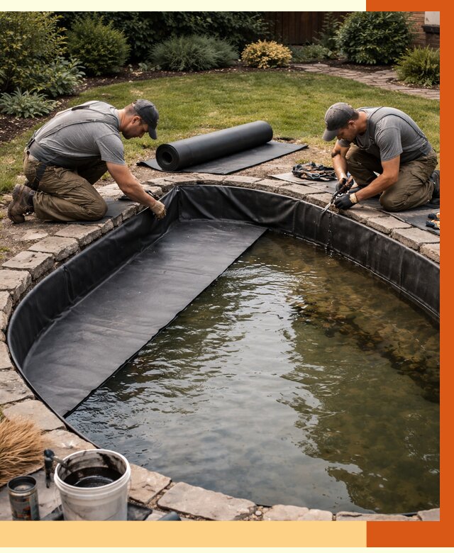 Гидроизоляция пруда в Минусинске от 15242 руб. под ключ | ТепломастерМнс профессионально