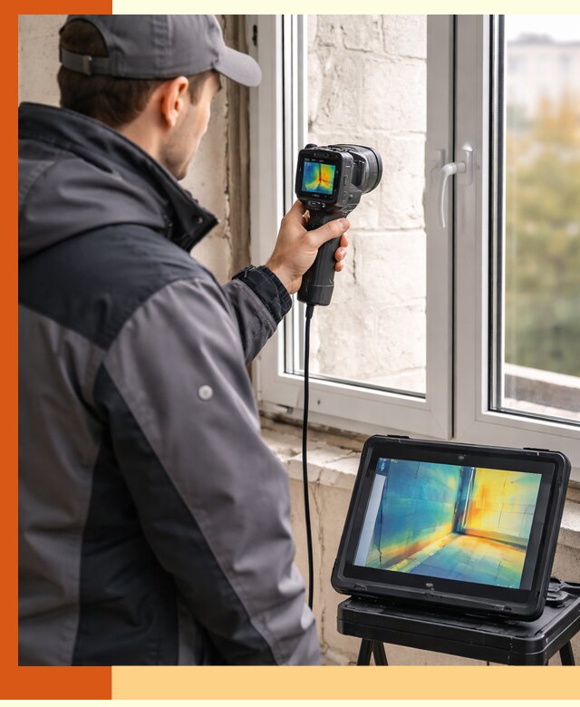 Тепловизионное обследование дома в Минусинске для выявления утечек тепла