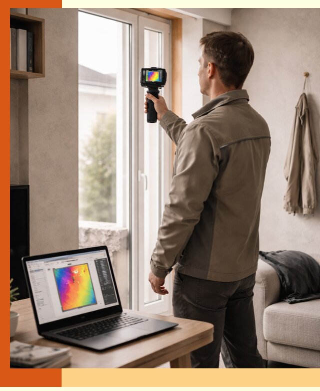 Тепловизионное обследование квартиры в Минусинске для поиска утечек тепла