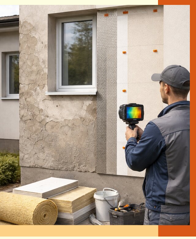 Тепловизионное обследование фасада в Минусинске от 4572 руб. под ключ | ТепломастерМнс