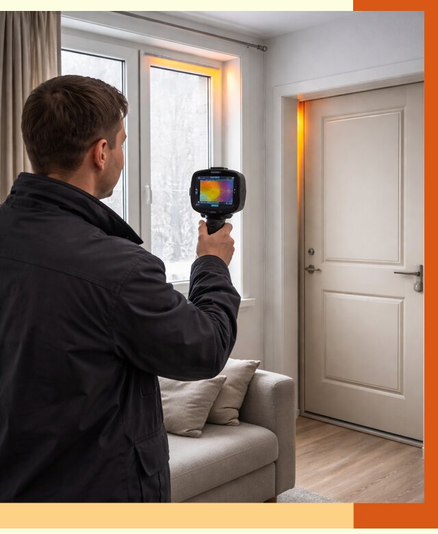 Тепловизионное обследование окон и дверей в Минусинске от 4572 руб. | ТепломастерМнс