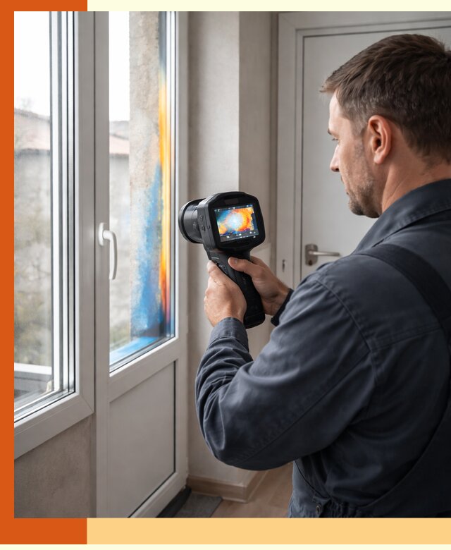 Тепловизионное обследование окон и дверей в Минусинске