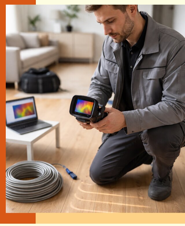 Тепловизионное обследование тёплого пола в Минусинске для точной диагностики