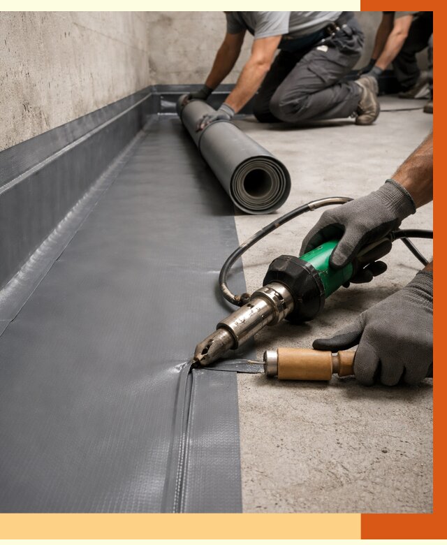 Монтаж гидроизоляционной мембраны в Минусинске от 1011 руб/м2 | ТепломастерМнс