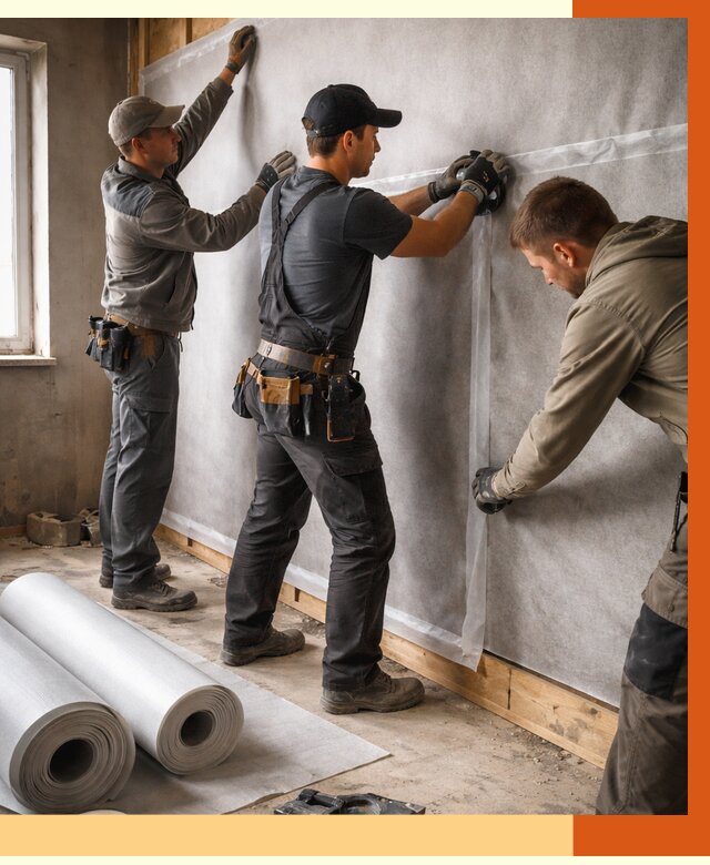 Монтаж ветроизоляции в Минусинске от 4572 руб./м2 — профессионально | ТепломастерМнс